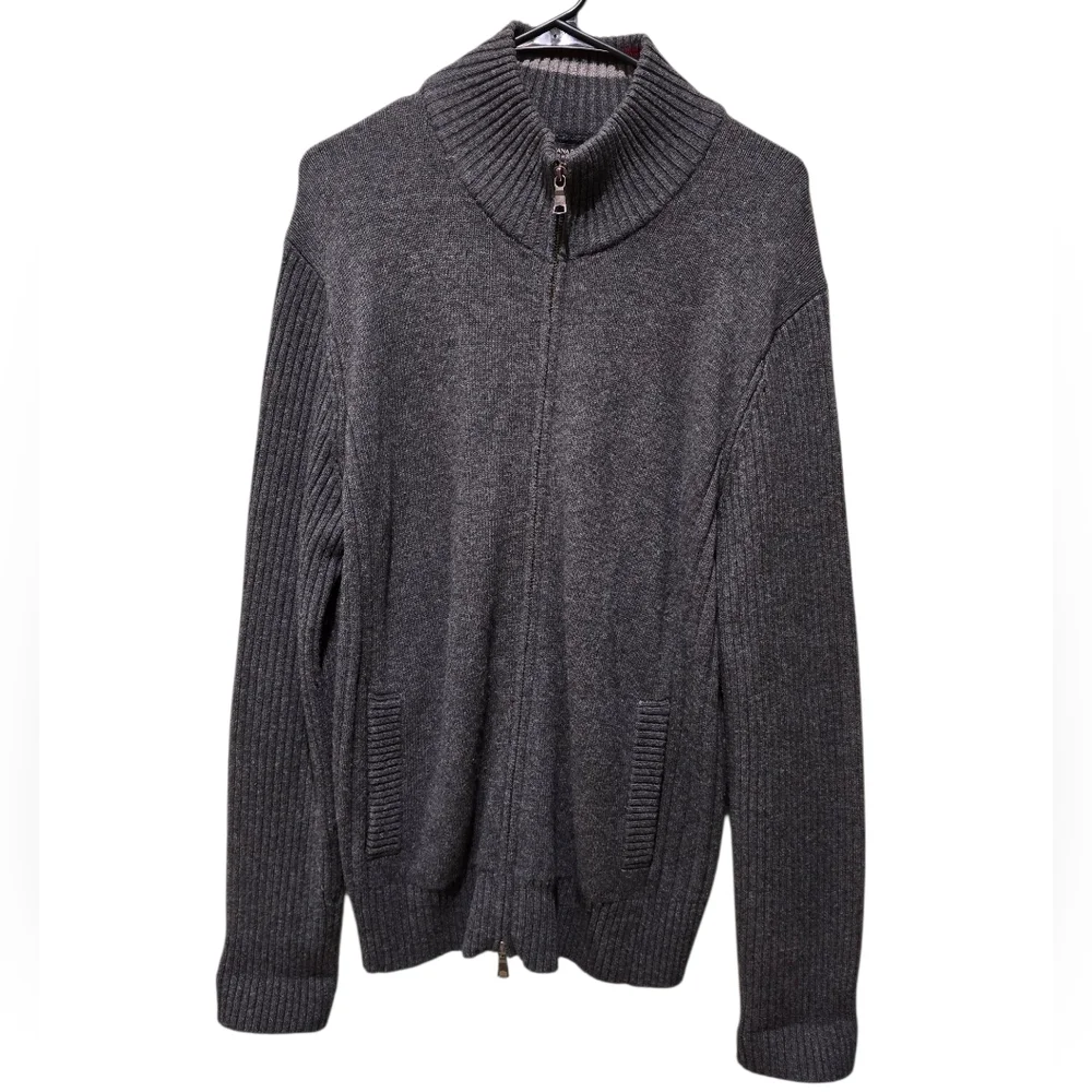 Banana Republic Merino Wool Zip Up Sweater Size Medium